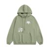Breathable Polka Dot & Star Design Hoodie