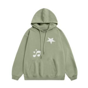 Breathable Polka Dot & Star Design Hoodie