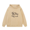 Soft Puppy Print Hoodie — Khaki