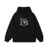 Mosaic Milk Tea Cat Trendy Hoodie — Black