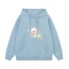 Cartoon Dog Plush Hoodie – Blue