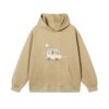 Cartoon Dog Road Trip Hoodie — Khaki